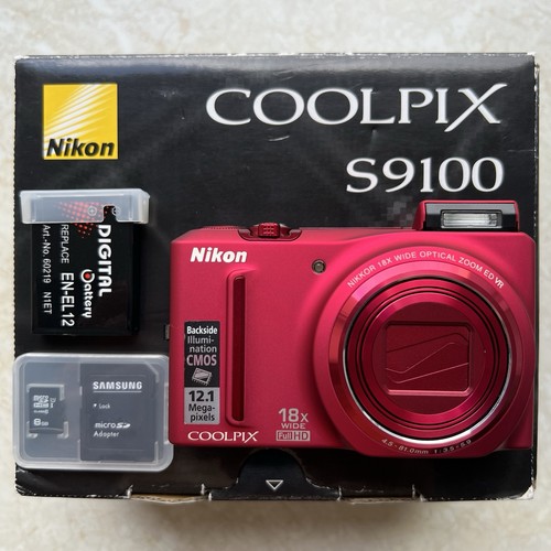 Nikon coolpix s9100 red - s9100,